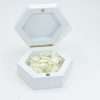 Cutiuta verighete Wedding Day forma hexagonala tema aurie ILIF302029 2