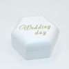 Cutiuta verighete Wedding Day forma hexagonala tema aurie ILIF302029 4
