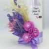 Lumanare Nunta model personalizat decor cu flori uscate mov ILIF302045 13