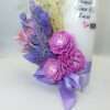Lumanare Nunta model personalizat decor cu flori uscate mov ILIF302045 3