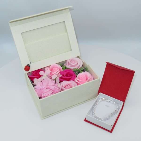 Set cadou cu aranjament floral bijuterii ILIF302046 2