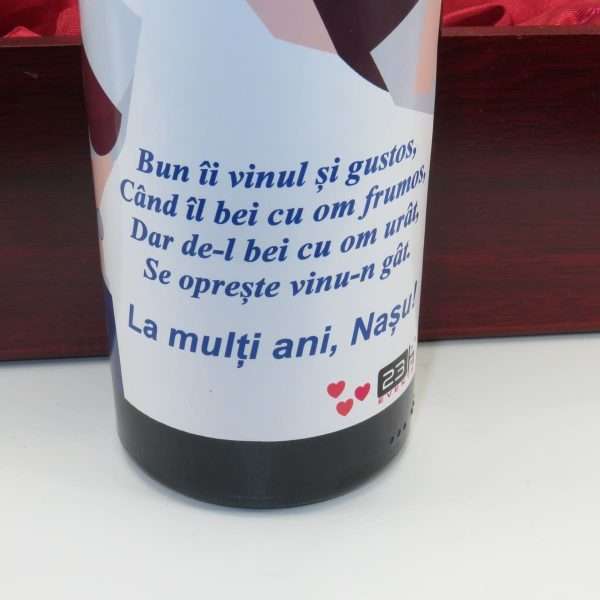 Cadou sticla de vin cu cutie La multi ani Nasu ILIF303077 3