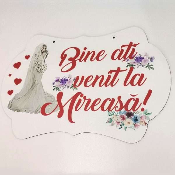 Pancarta nunta Bine ati venit la Mireasa ILIF303006