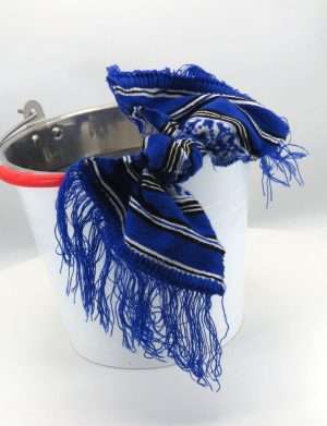 Prosop traditional pentru galeata miresei, albastru – ILIF303046