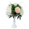 Aranjament floral masa decor nunta cu flori de matase alb piersiciu DSPH304006 1