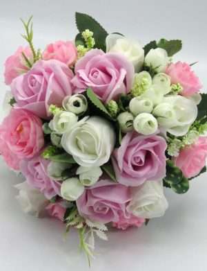 Buchet mireasa cu trandafiri roz – ILIF305051