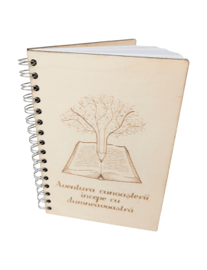 Cadou cadre didactice, agenda cu coperti din lemn, gravate cu mesaj – DSPH305012