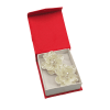 Cercei eleganti mari pentru mireasa model deosebit tip floare alb perlat ILIF305018 1