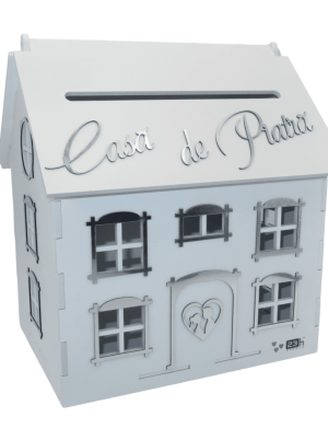 Cutie Dar Nunta, Casa de Piatra, model casuta cu argintiu, 29x24x32 cm – ILIF305006