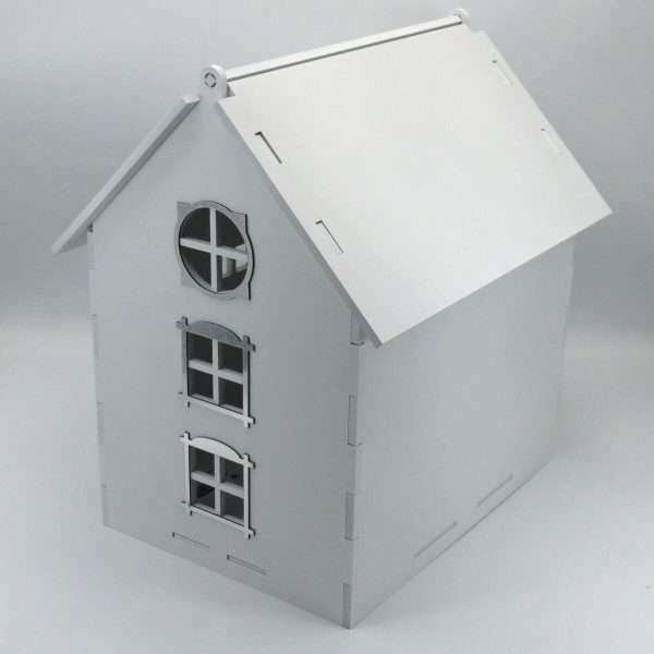 Cutie Dar Nunta Casa de Piatra model casuta cu argintiu 29x24x32 cm ILIF305006 11