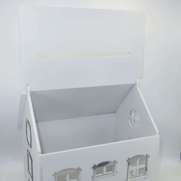 Cutie Dar Nunta Casa de Piatra model casuta cu argintiu 29x24x32 cm ILIF305006 5