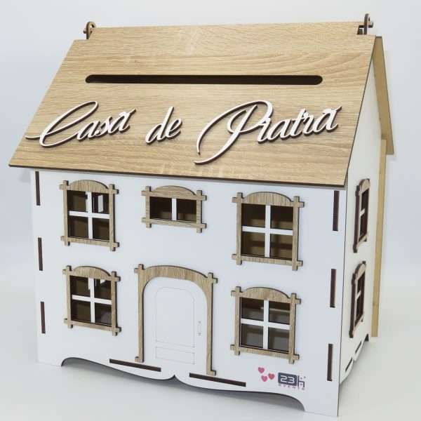 Cutie Dar Nunta Casa de Piatra model rustic casuta 29x24x31 cm ILIF305007 3