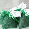 Marturie saculet organza cu lavanda verde 7x9 cm AMB305007 4