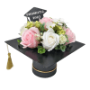 Toca decorata cu flori de sapun, Promotia 2023, roz - DSPH305009