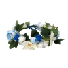 Coronita din flori de matase si spuma alb bleu DSPH306001