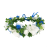 Coronita din flori de matase si spuma albastru alb DSPH306003