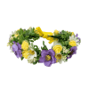 Coronita din flori de matase si spuma galben mov DSPH306008
