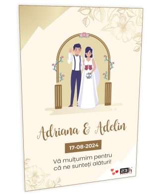 Marturie nunta personalizata, magnet frigider 10x15cm – ILIF307006