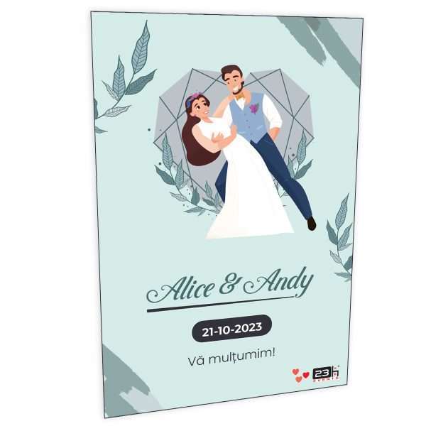 Marturie nunta magnet frigider 23h Events Alice Andy ILIF307009