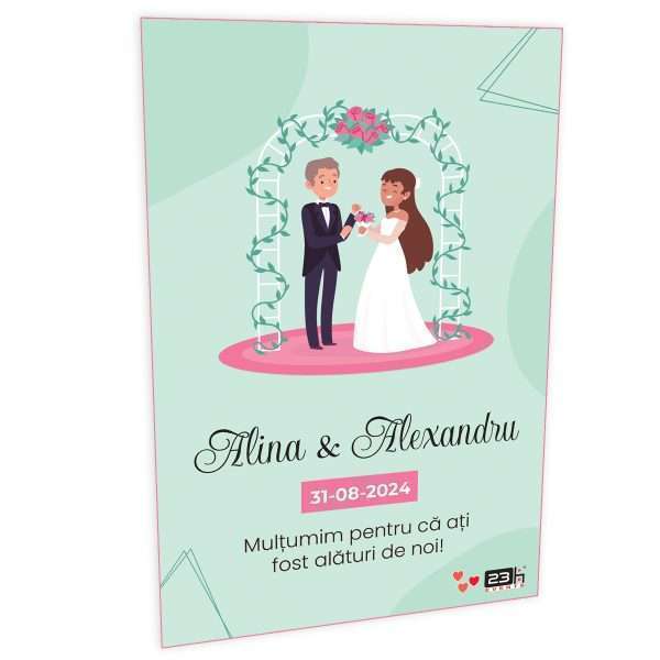Marturie nunta magnet frigider 23h Events Alina Alexandru ILIF307010