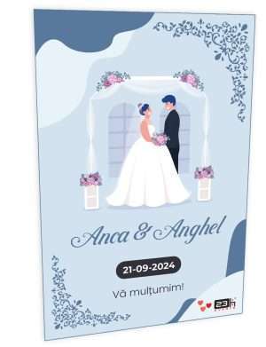Marturie nunta personalizata, magnet frigider 10x15cm – ILIF307012