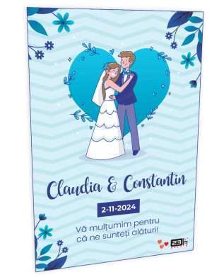 Marturie nunta personalizata, magnet frigider 10x15cm – ILIF307020