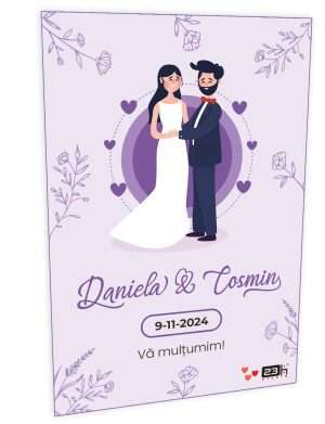 Marturie nunta magnet frigider 23h Events Daniela Cosmin ILIF307021