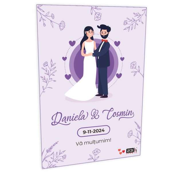 Marturie nunta magnet frigider 23h Events Daniela Cosmin ILIF307021