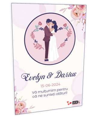 Marturie nunta personalizata, magnet frigider 10x15cm – ILIF307023