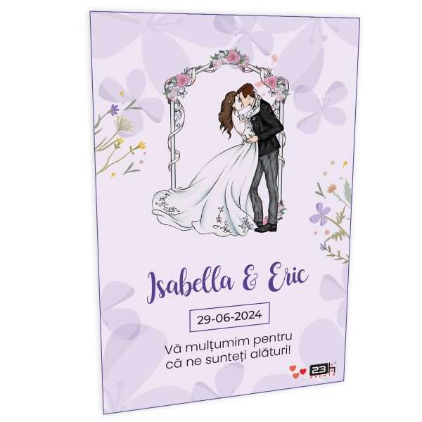 Marturie nunta magnet frigider 23h Events Isabella Eric ILIF307024