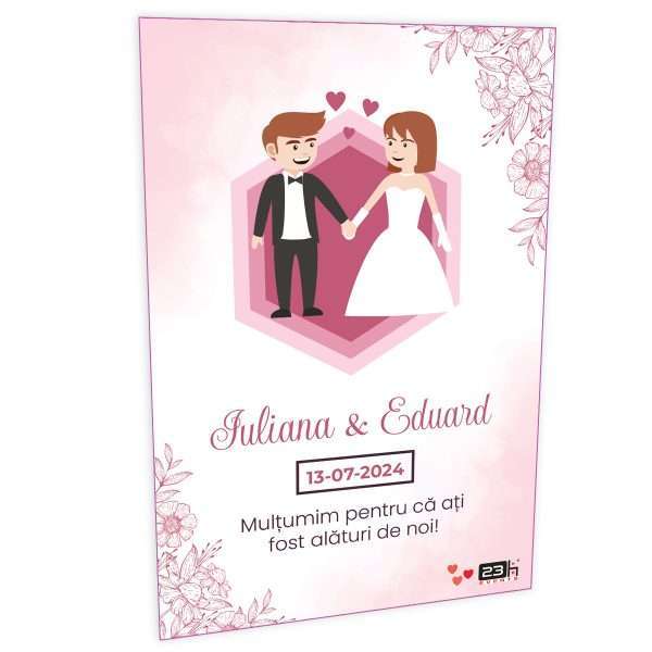 Marturie nunta magnet frigider 23h Events Iuliana Eduard ILIF307026