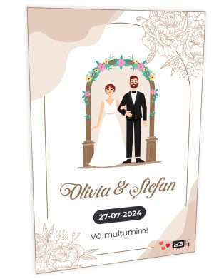 Marturie nunta personalizata, magnet frigider 10x15cm – ILIF307028