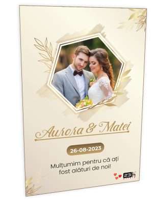 Marturie nunta personalizata, magnet frigider 10x15cm – ILIF307001
