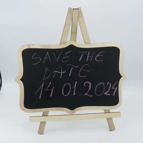 Tablita Save The Date cu stativ din lemn ILIF306012 1