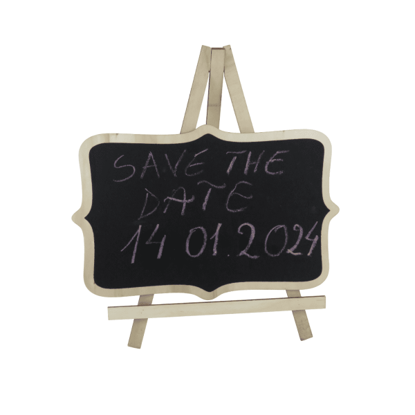 Tablita Save The Date cu stativ din lemn ILIF306012 1