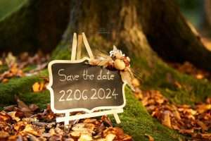 Tablita Save The Date, cu stativ din lemn ILIF306012 63158