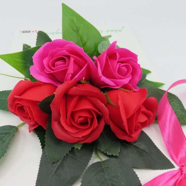 Cadou iubita tablou tip aranjament floral cu trandafiri de sapun ILIF307170 4