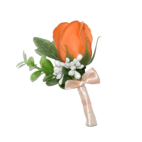Cocarda de pus in piept cu trandafir de sapun piersiciu ILIF307148 1