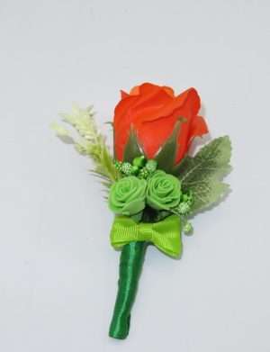Cocarda de pus in piept cu trandafir de sapun, portocaliu – PRIF307149