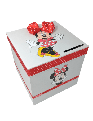 Cutie dar de botez Minnie Mouse nepersonalizata rosu DSPH307010 1
