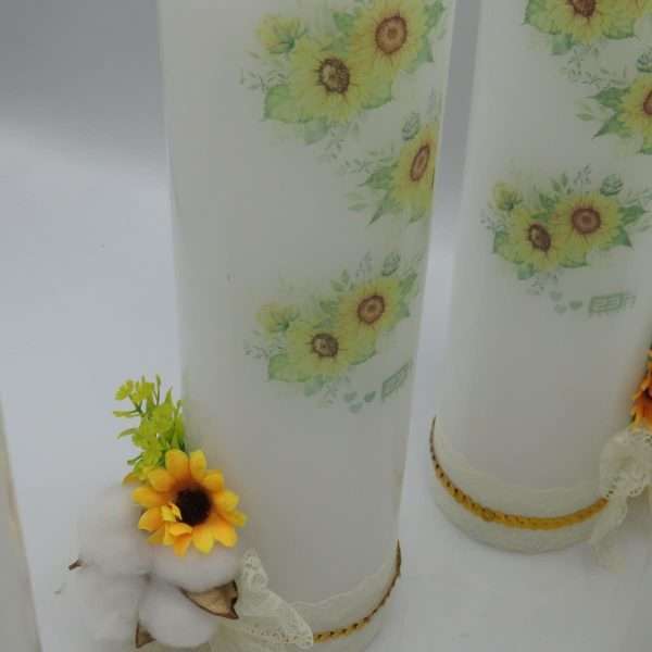 Lumanare Nunta decorata floarea soarelui ILIF307160 8