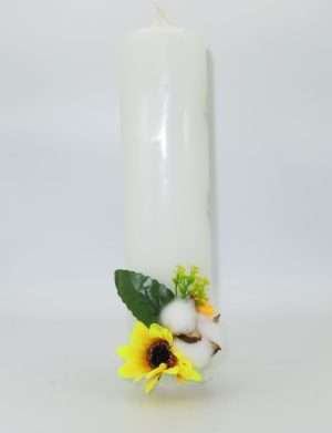 Lumanare Nunta decorata, floarea-soarelui – ILIF307160