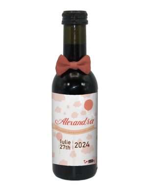 Marturie botez fetita sticluta vin cu eticheta personalizata ILIF307130