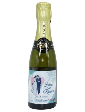 Marturie nunta, Sticluta Vin Spumant – personalizata – ILIF307114