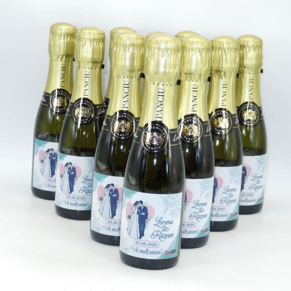 Marturie nunta, Sticluta Vin Spumant - personalizata - ILIF307114 - imagine 2