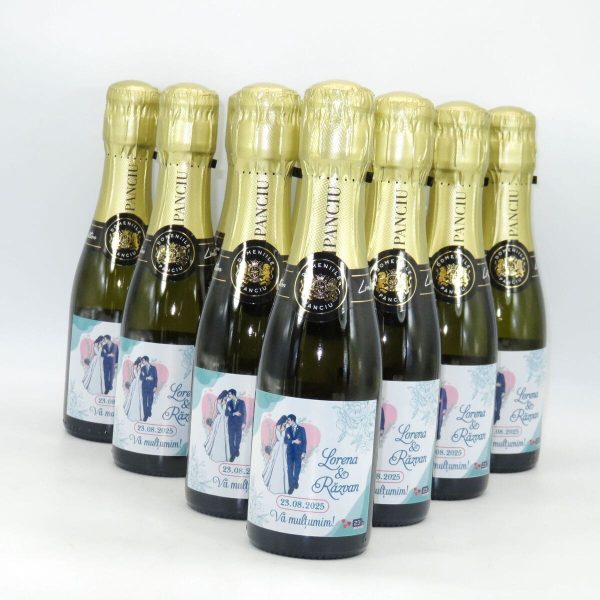 Marturie nunta, Sticluta Vin Spumant - personalizata - ILIF307114 - imagine 7