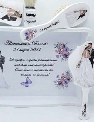 Set 2in1 Gatit Mireasa si Mire, personalizat, 6 piese – FEIS307012
