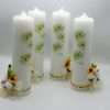 Set 4 Lumanari Nunta decorate cu floarea soarelui ILIF307161 4