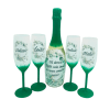 Set Cadou de Casa Noua sticla spumant si 4 pahare decorate manual model deosebit FEIS307003 1