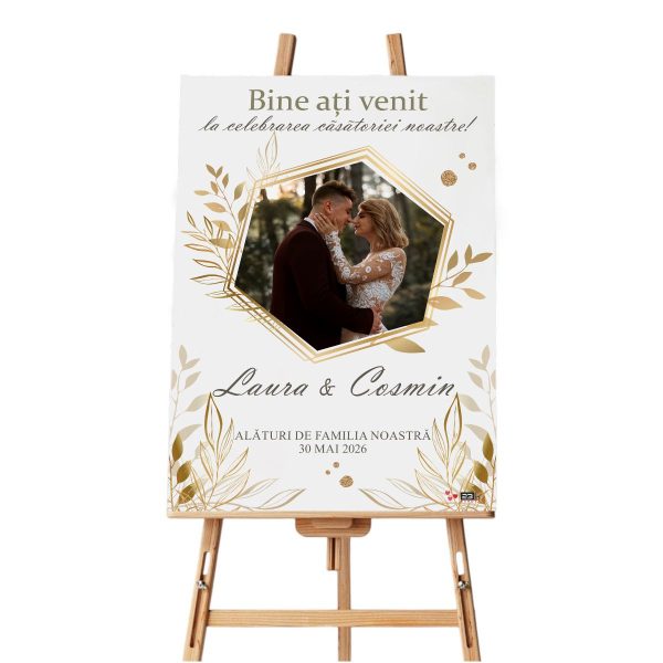 Tablou Bine Ati Venit, personalizat cu fotografia voastra model 3, dim. 60x90 ILIF406035